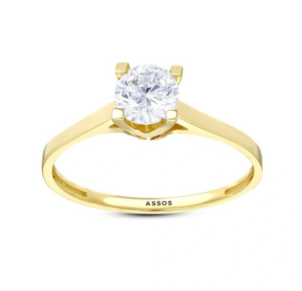 BADEM TIRNAKLI TEKTAŞ YÜZÜK