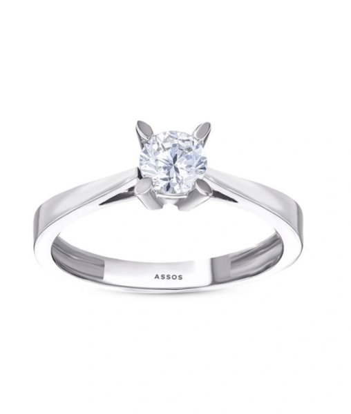 BADEM TIRNAKLI TEKTAŞ YÜZÜK