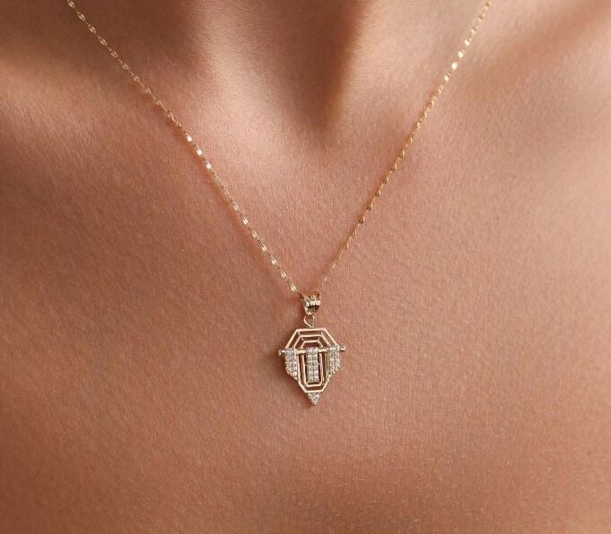 14 AYAR TASARIM ZİNCİRLİ KOLYE