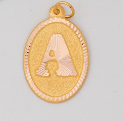 14 ayar altın harf kolye ucu